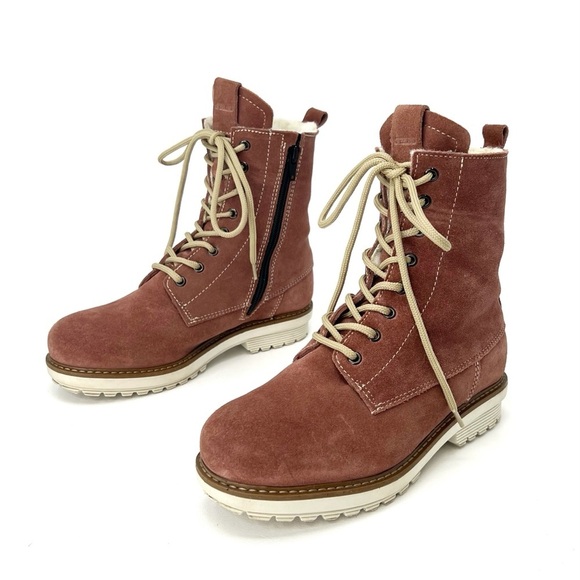 Overland Bree Wool-Lined Suede Ankle Boots Women's Euro Size 37 = US 6.5-7 EUC - Picture 15 of 16